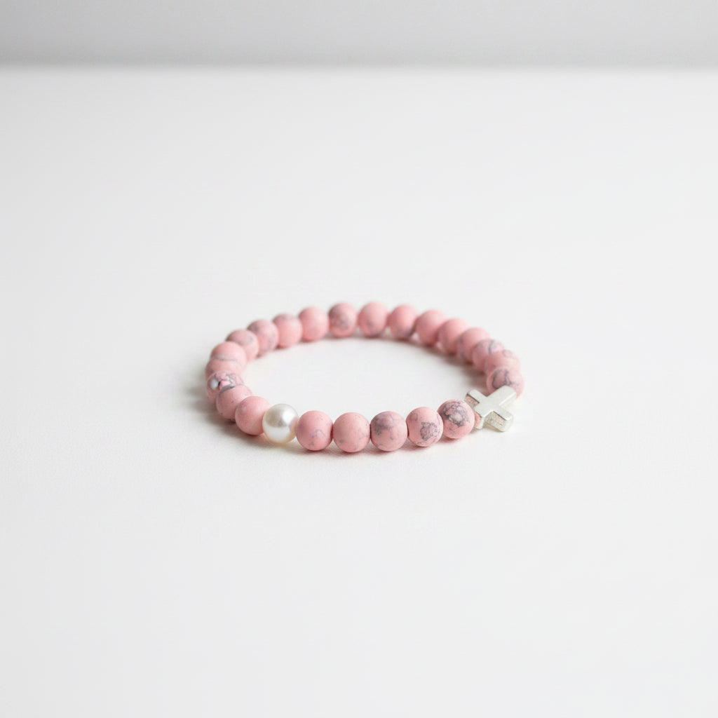 Pink Marble Cross